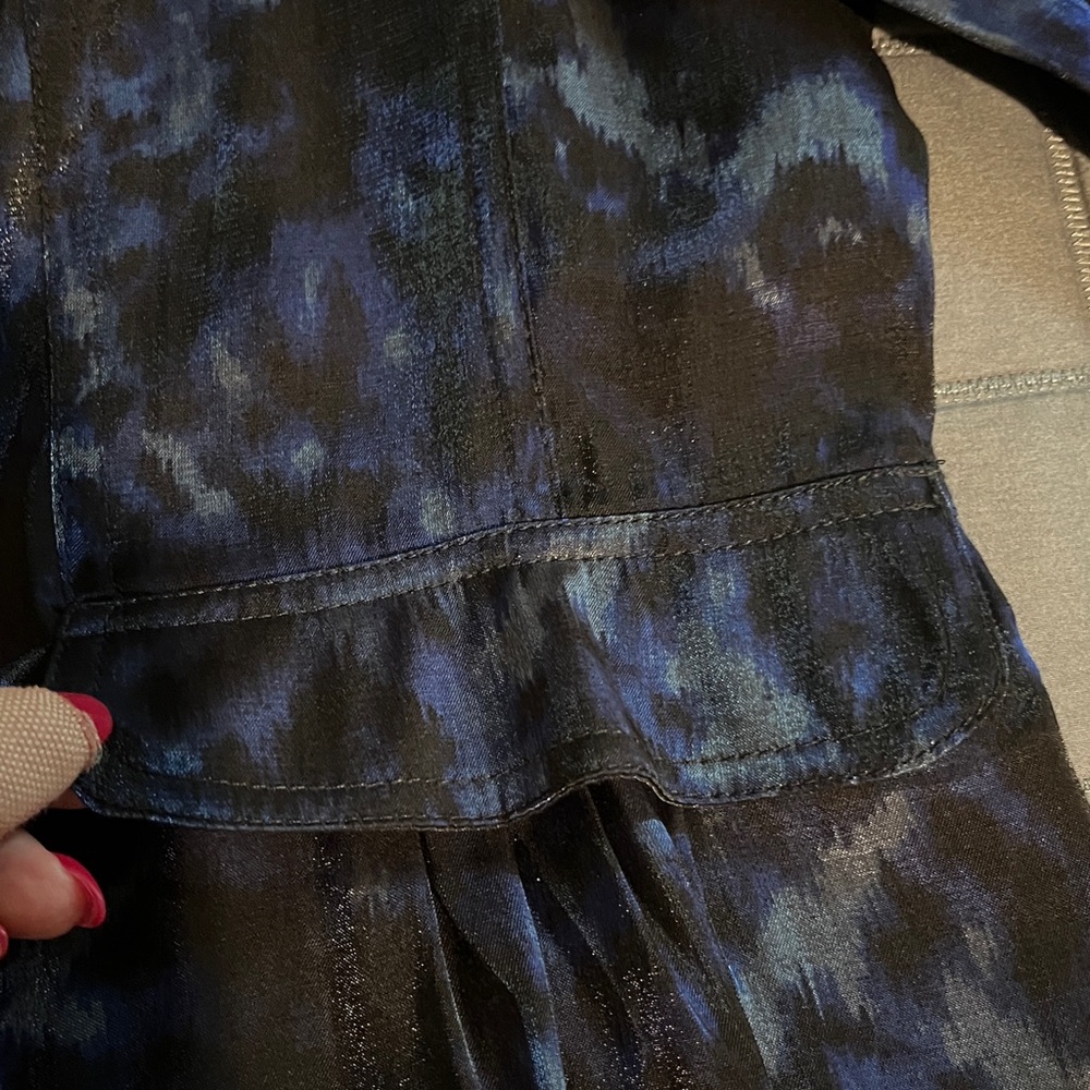 RubyRd. Dressy Blouse 
Royal/Navy hues. Size 12 
Machine Washable
NWOT - Picture 6 of 7